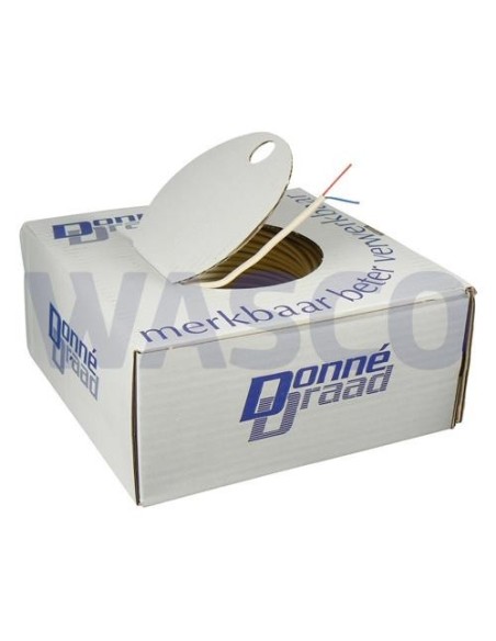 Donne Thermostaatkabel 2-aderig wit 100 meter 2 x 0,6mm Kleinmateriaal elektra Shoponderdeel  Donne Thermostaatkabel 2-aderig wit 100 meter 2 x 0,6mm Kleinmateriaal elektra Shoponderdeel